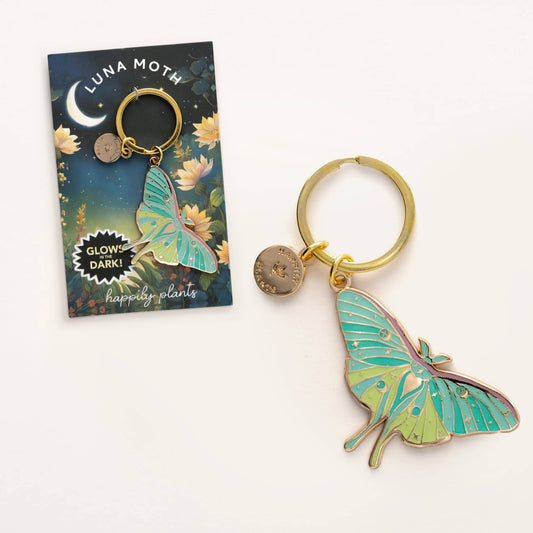 Luna Moth Bag Charm, Glow in the Dark, Fantasy Gift, Witchy