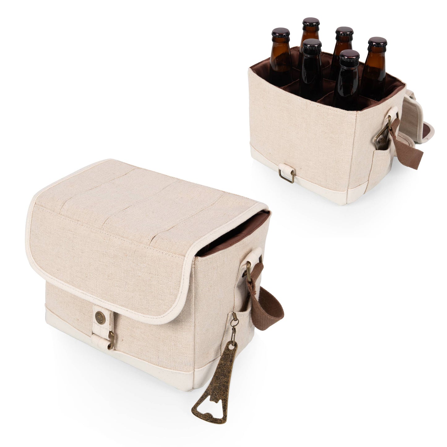 Craft Beer Caddy Cooler Tote with Opener