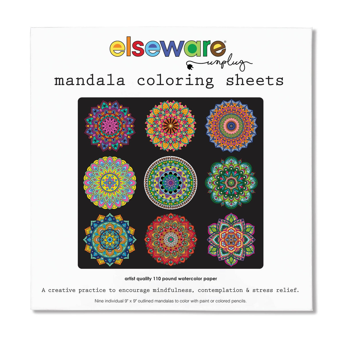 Mandala Coloring Sheets - Deluxe 110lb Paper, Artist Quality