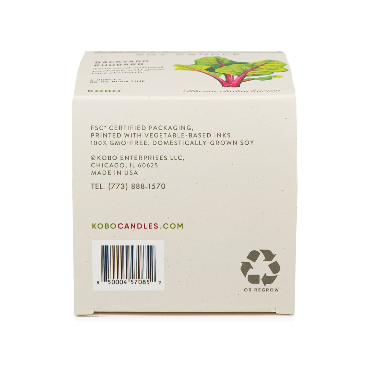 Backyard Rhubarb - Plant the Box Candle - 9oz.