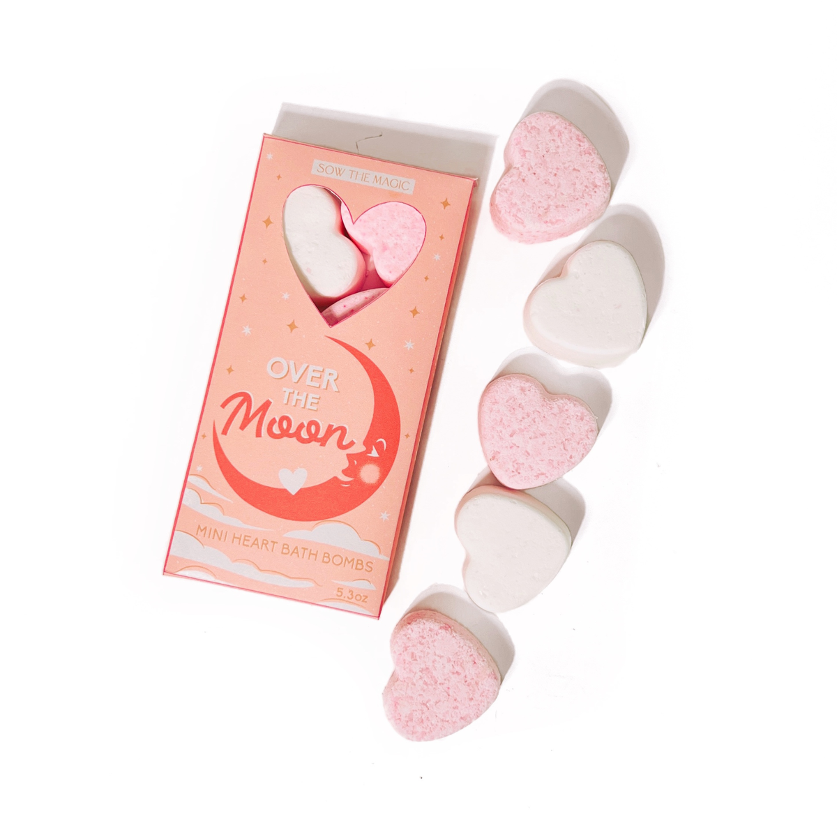 Over The Moon Mini Sweet Heart Bath Bombs Gift Set