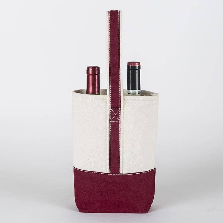 2- Bottle Canvas Wine Gift Host Bag