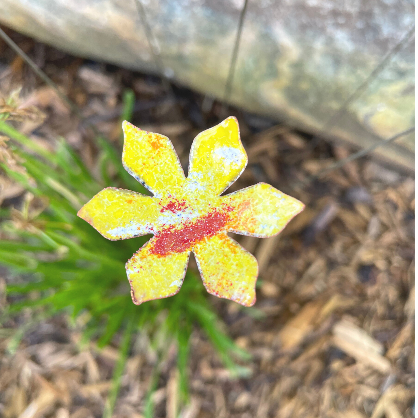 Medium Copper Enamel Flowers