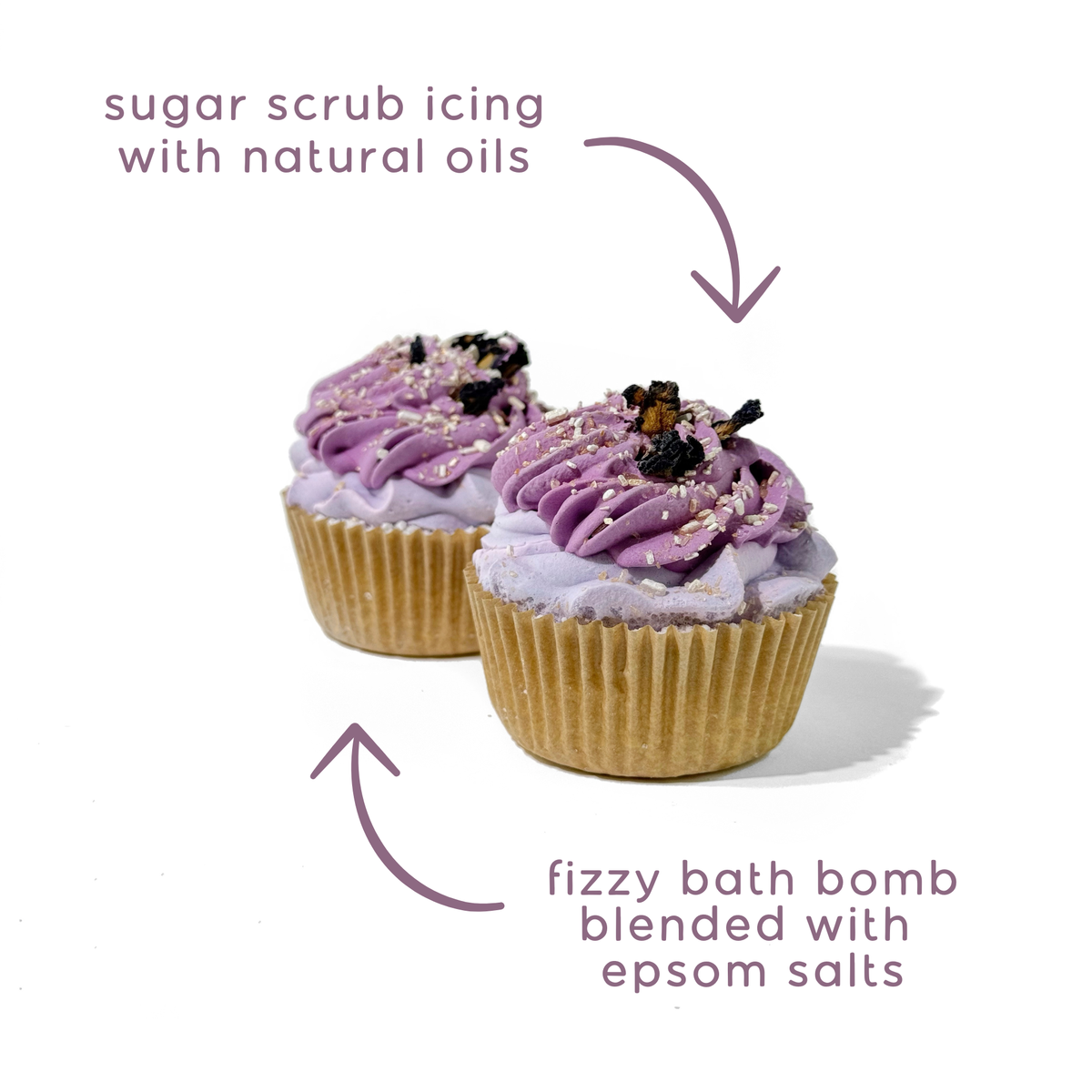 Lavender Mint Cupcake Bath Bomb