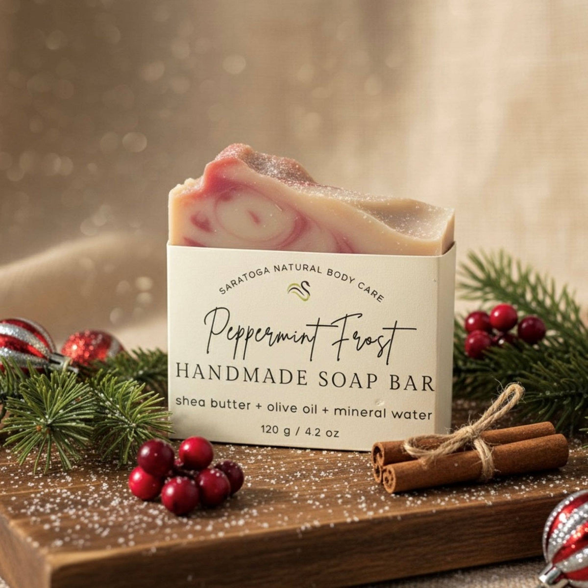 Peppermint Frost Handmade Soap Bar