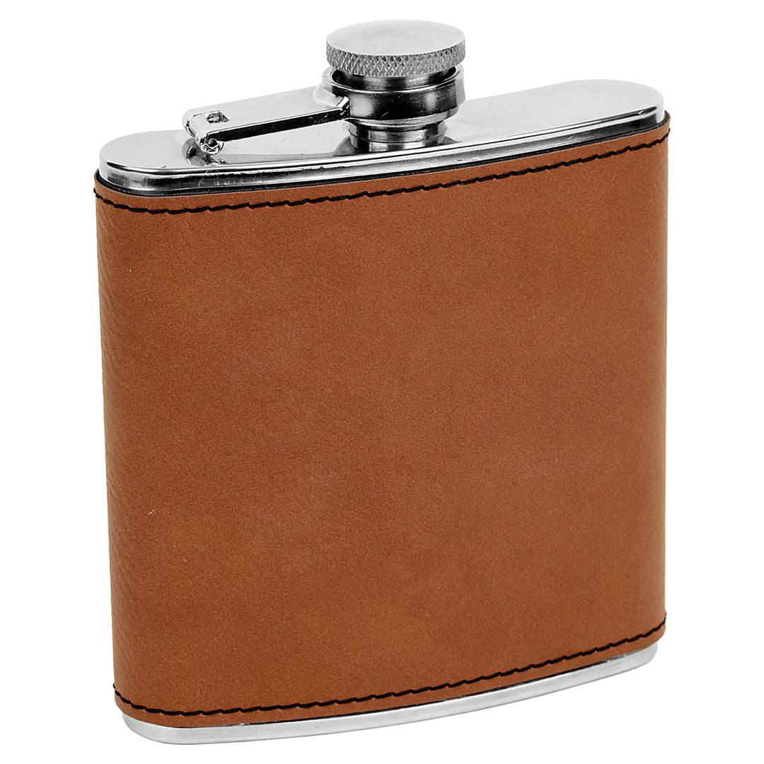 Pine Trees 6 oz. Leatherette Stainless Steel Flask
