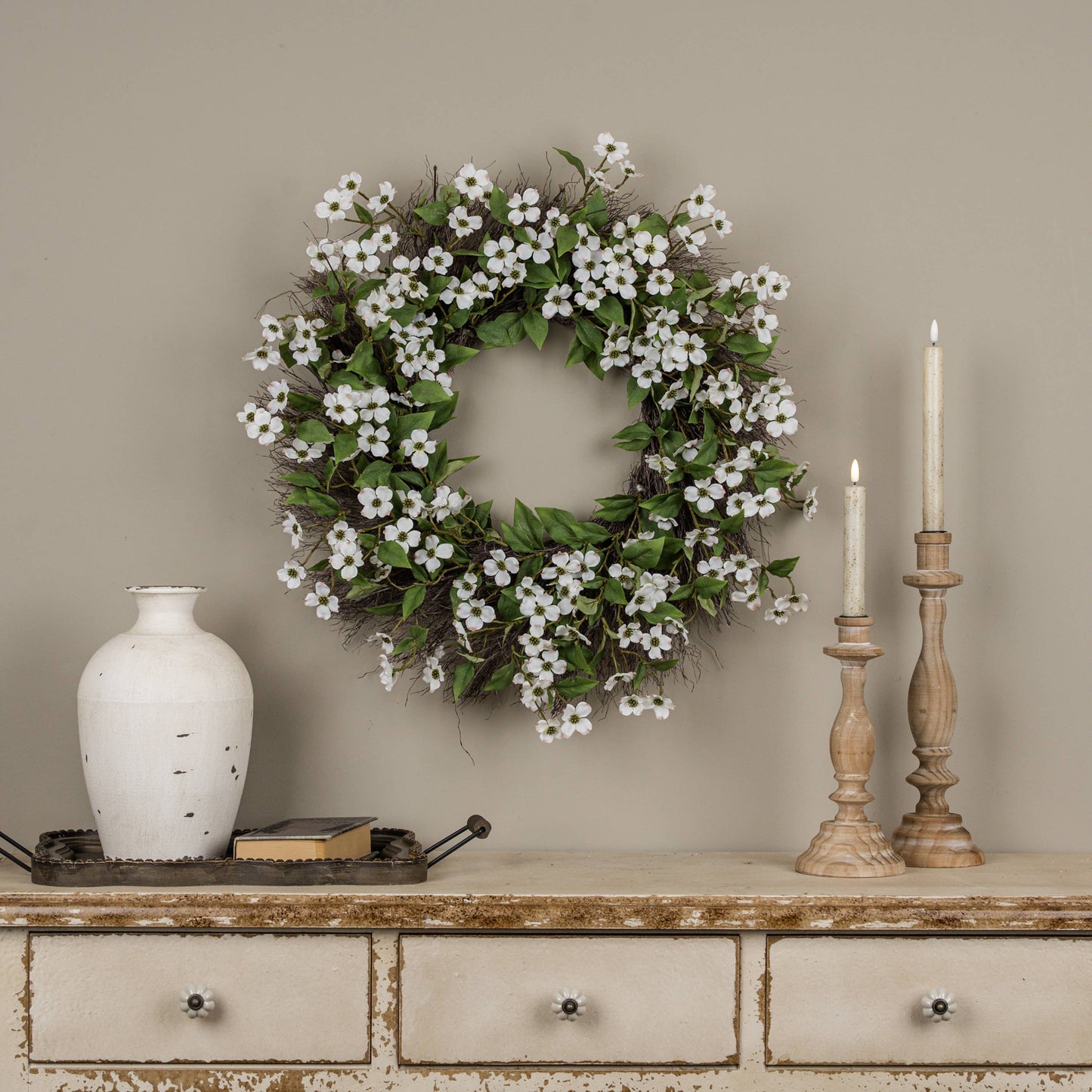 24" DOGWOOD WREATH