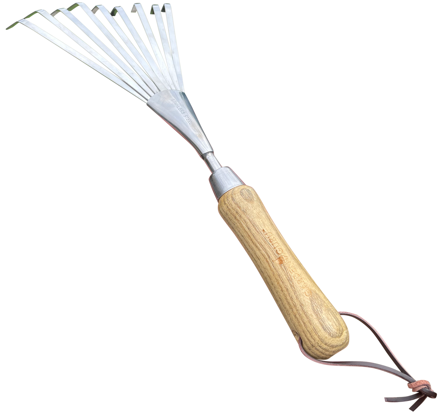 Garden Guru Hand Rake Tiller Cultivator with FSC Wood Handle