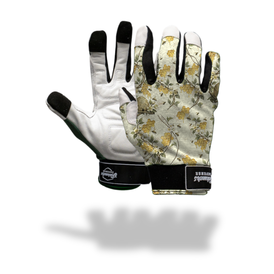 Rugged Guard Leather Gloves - Bee Blossom