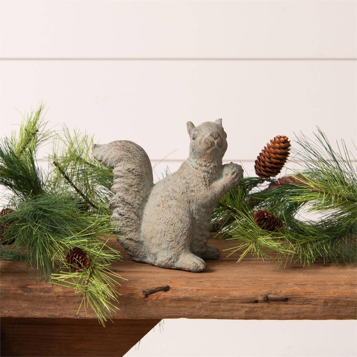 Cement Squirrel Garden Decor
