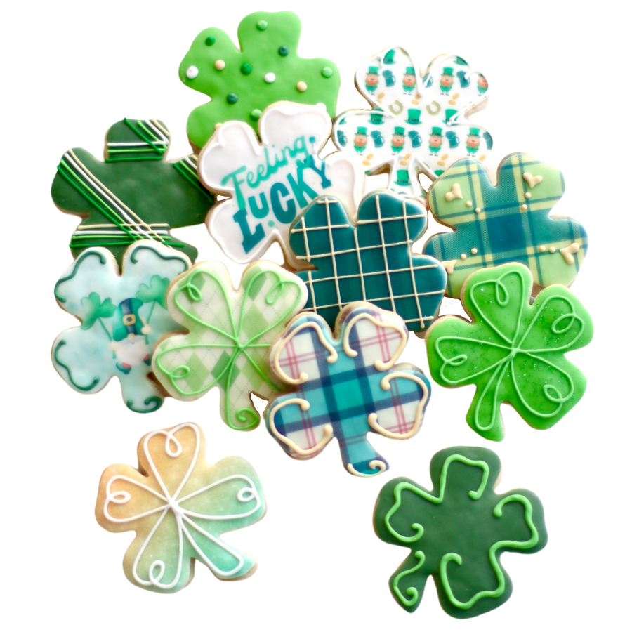 Fancy Four Leaf Clover Cookie Set