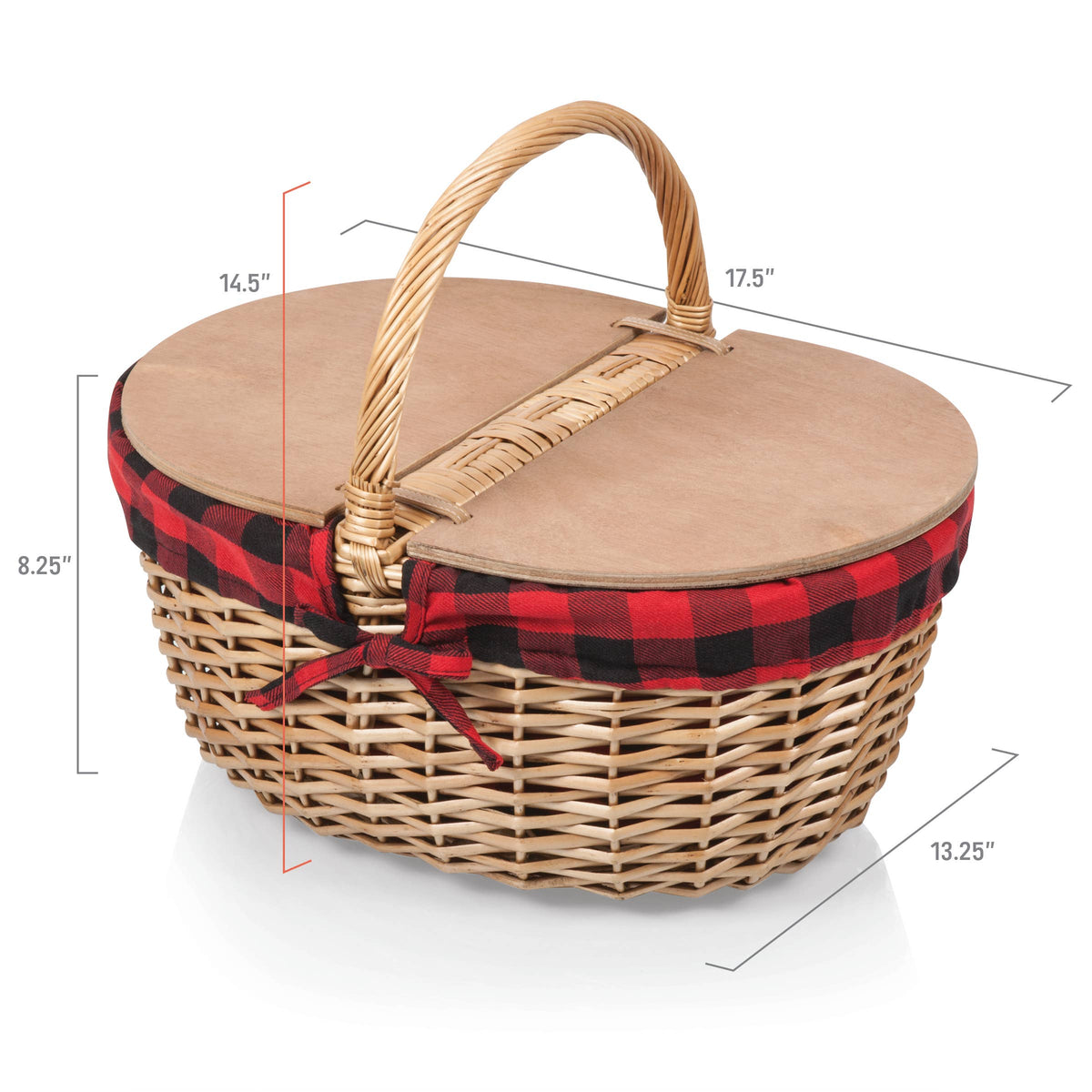 Country Vintage Picnic Wicker Basket