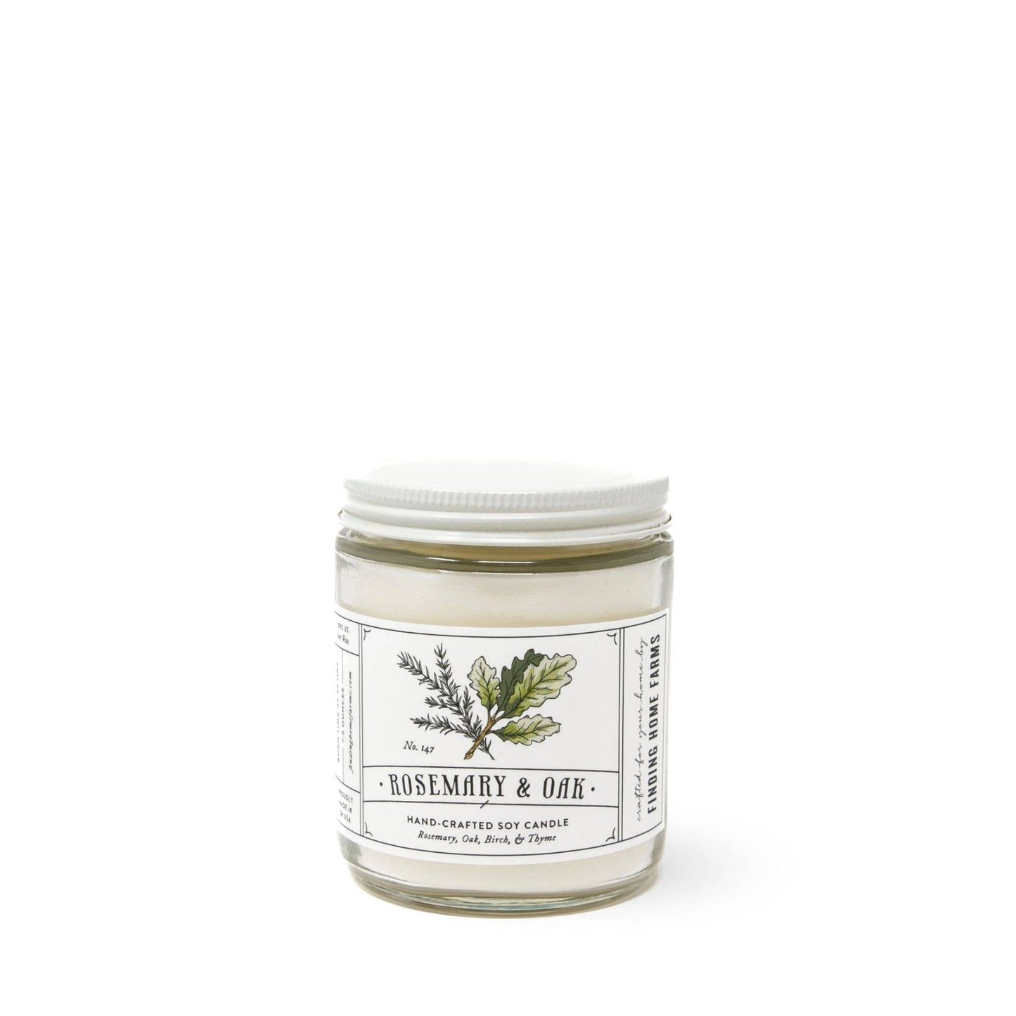 Soy Candle, Rosemary & Oak, Woody Scent, Year Round Scent