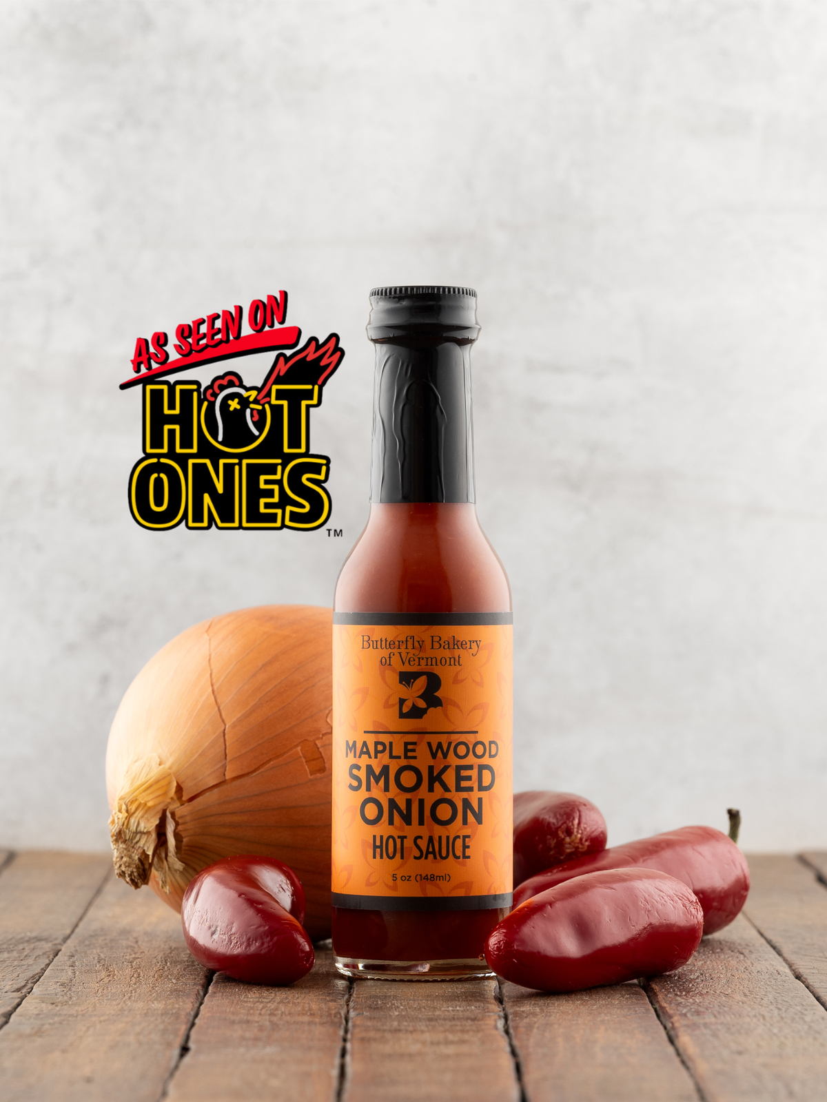 Maple Wood Smoked Onion Hot Sauce 5oz