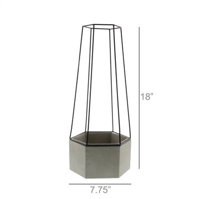 Indio Planter - Lrg - Cement
