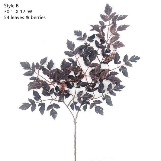 Plum Fake Cimicifuga Ramosa Leaves Branches