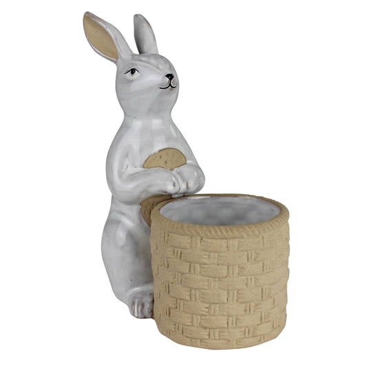 Rabbit with Basket, Ceramic