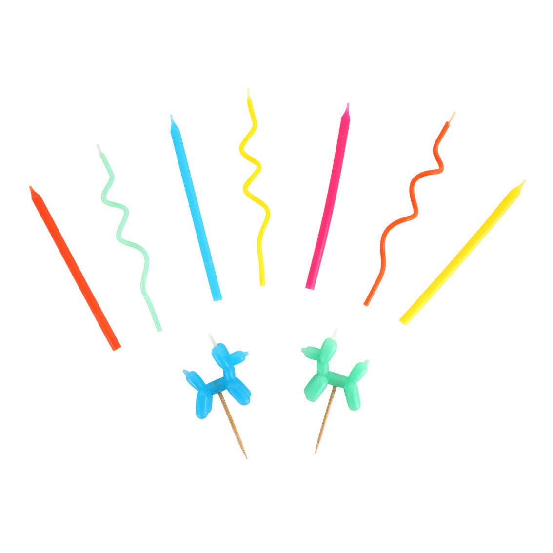 Balloon Dog Birthday Candles - 9 Pack