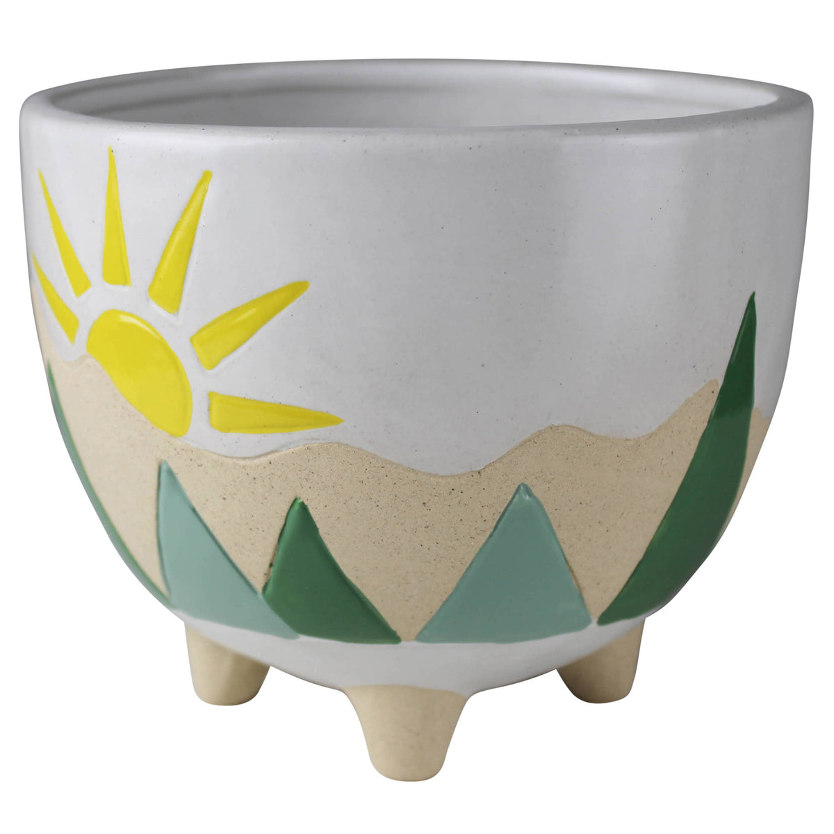 Mountainscape Cachepot, Ceramic