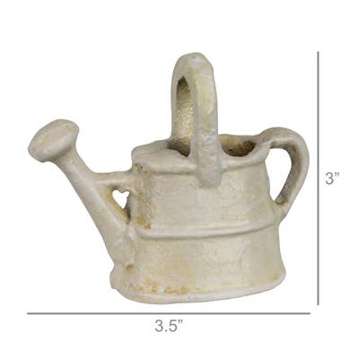 Watering Can, Cast Iron, White
