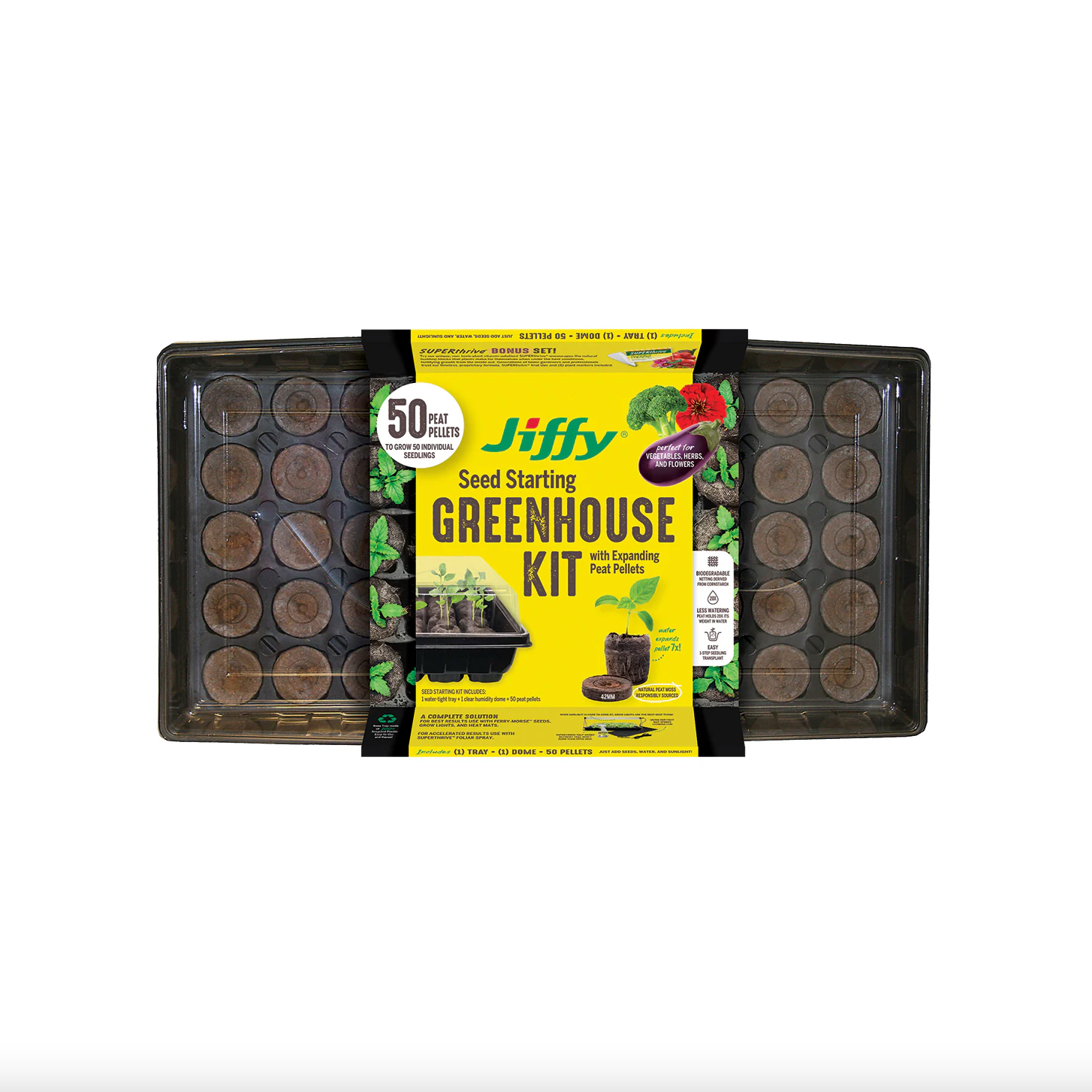 planting seeds in jiffy greenhouse Jiffy® Seed Starting Greenhouse w/ SUPERthrive Plant Markers – Mandy Spring Farm Nursery, Inc