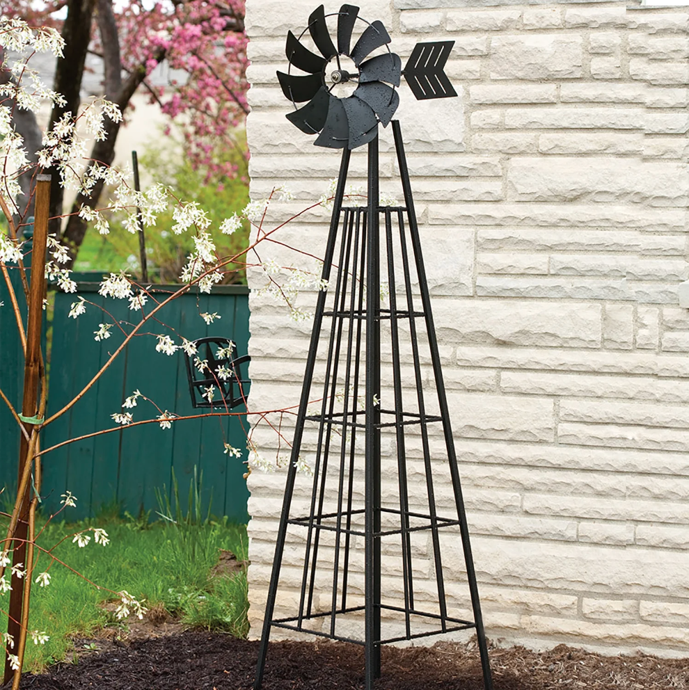 Metal Garden Obelisk Trellis - 72"