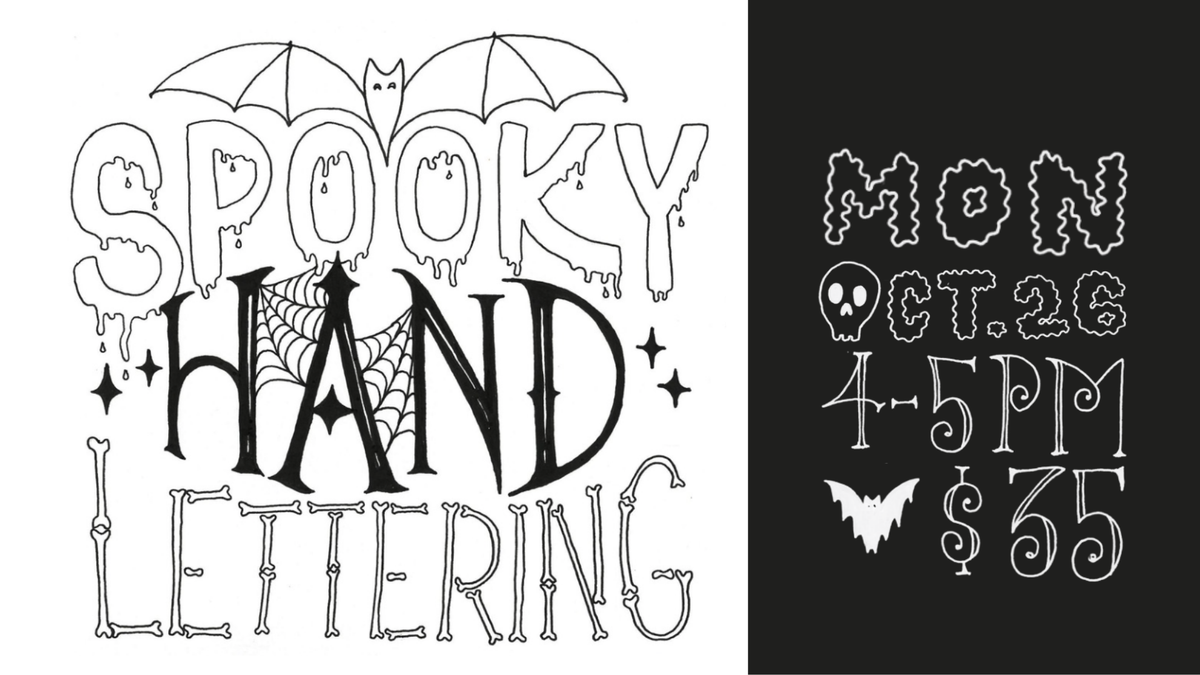 Canopy Create — Spooky Hand Lettering — Mon Oct 26