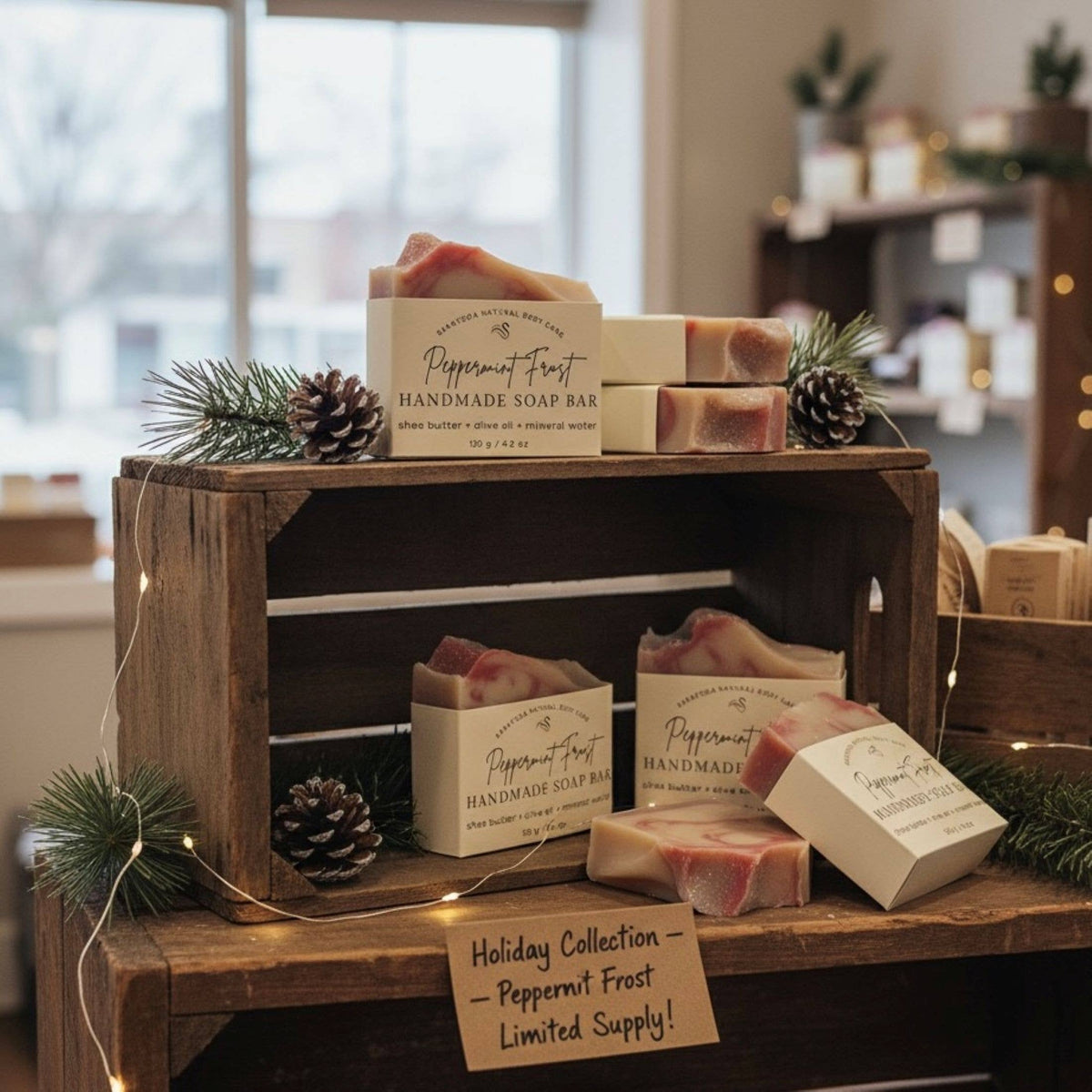 Peppermint Frost Handmade Soap Bar