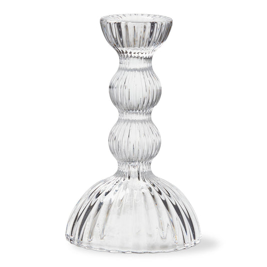Ella Clear Soda Lime Glass Taper Candle Holder