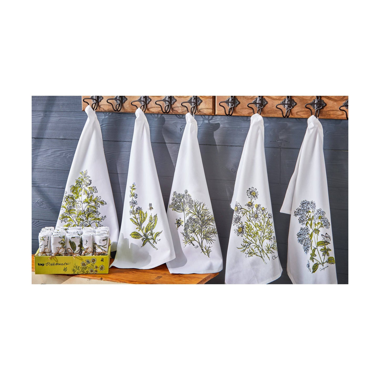 Herb Dishtowel Assortment of 25 & CDU - Multi