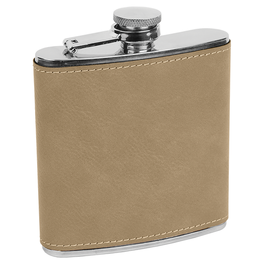 Pine Trees 6 oz. Leatherette Stainless Steel Flask