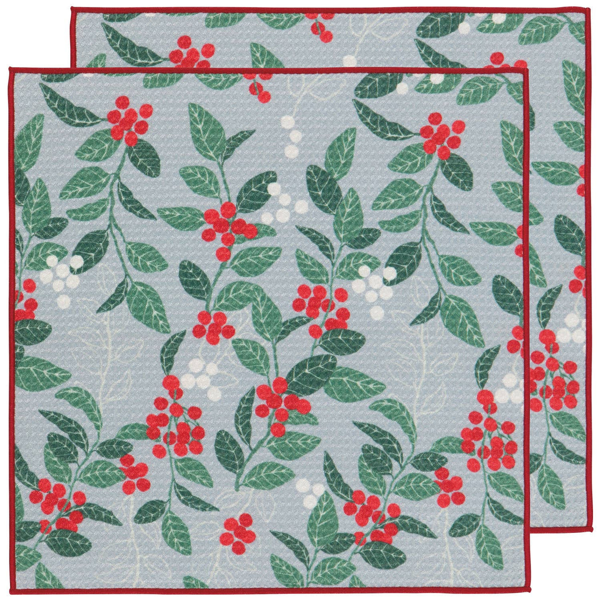 Merry Berry Christmas Recycled Microfibre Dishcloth