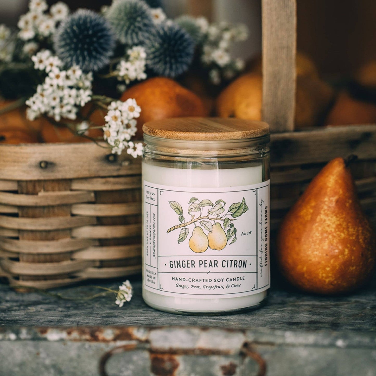 Soy Candle, Ginger Pear Citron