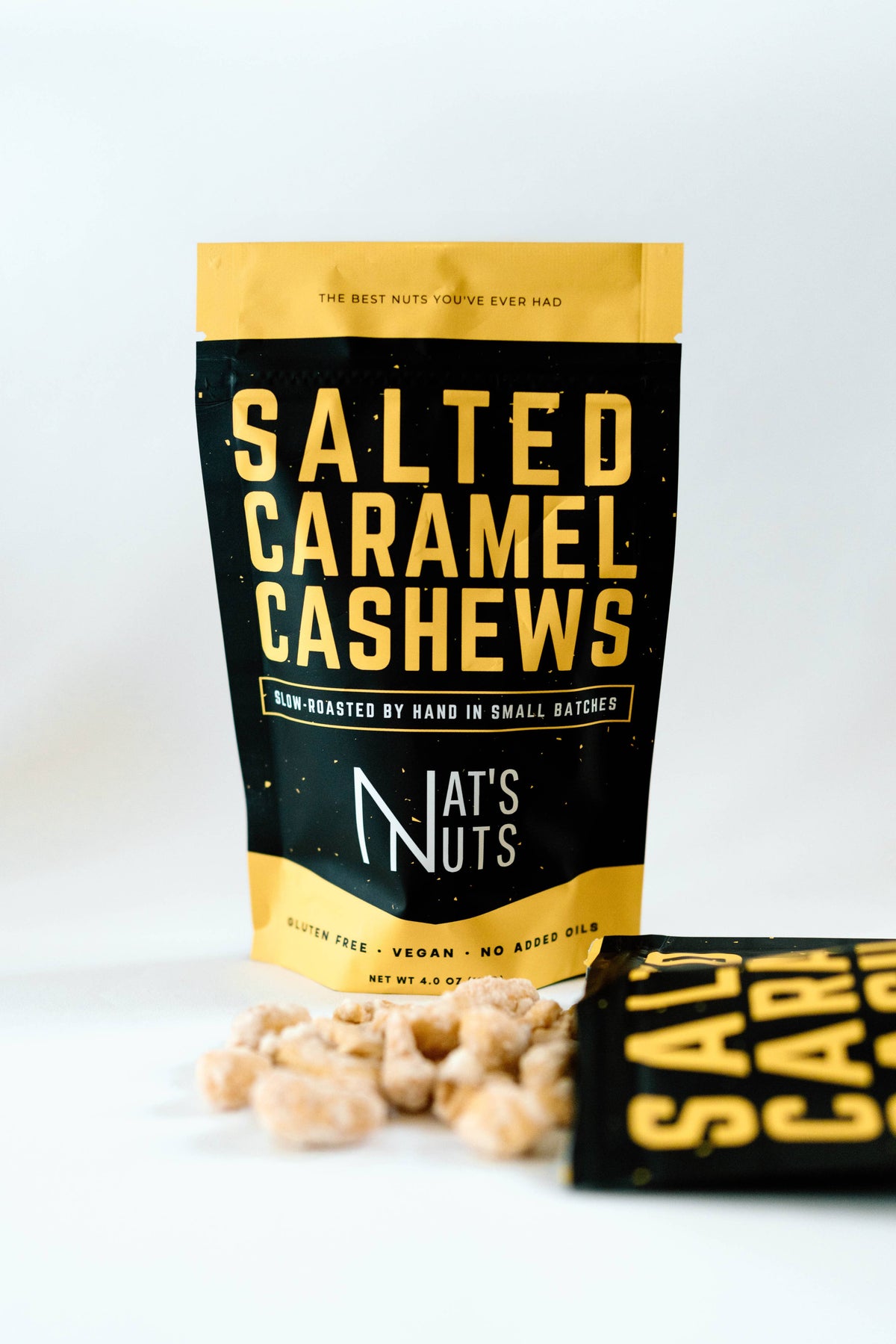 Salted Caramel Cashews | 12-Count Gourmet Roasted Nuts