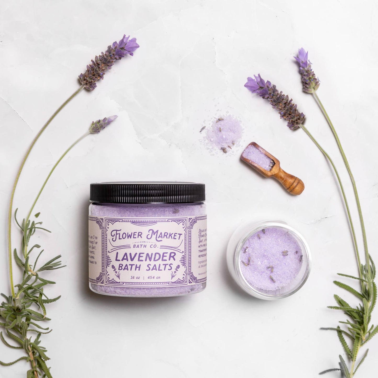Lavender Bath Salt – Relaxing Blend with Essential Oil 16 oz