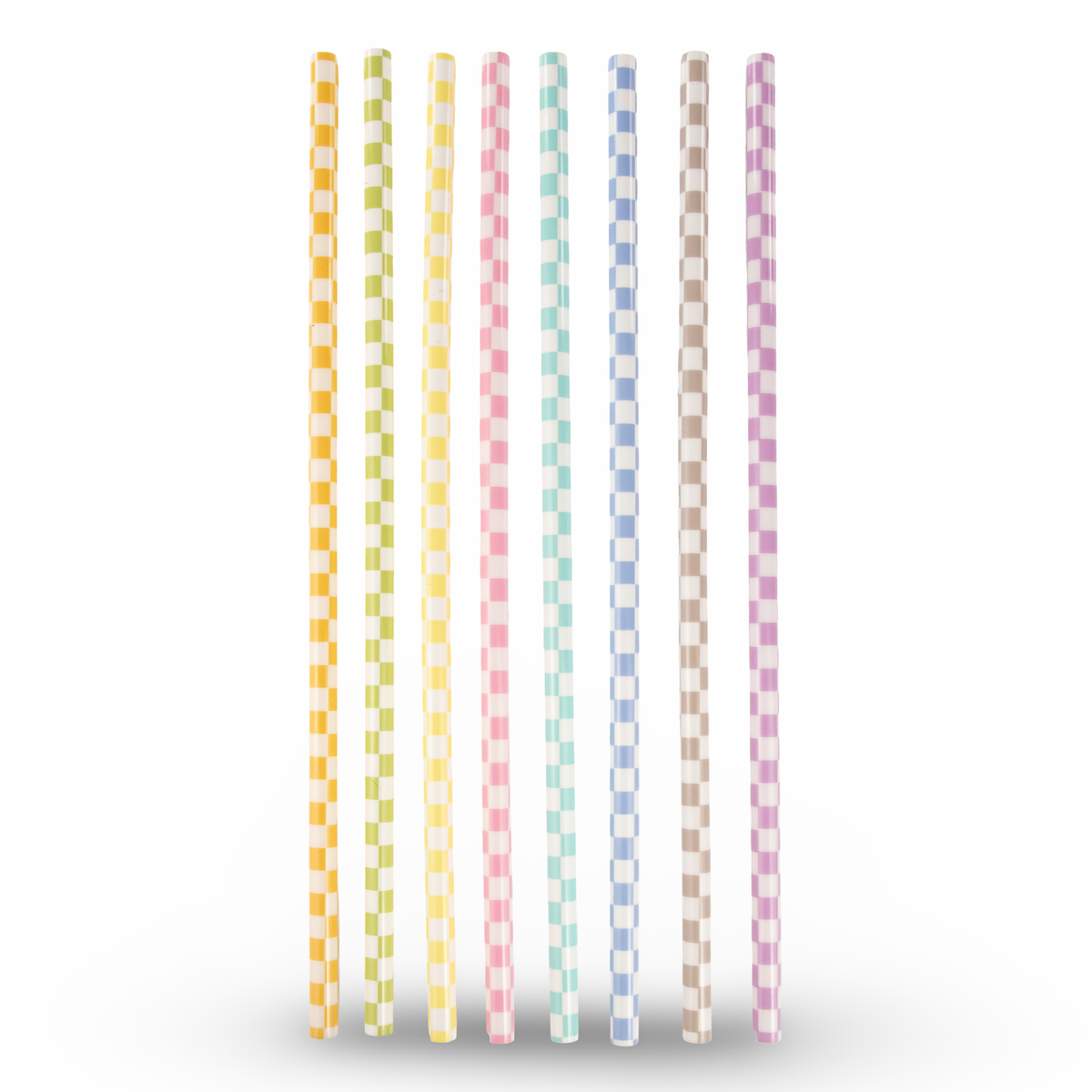 Checkered Reusable Straws - 24 Pack