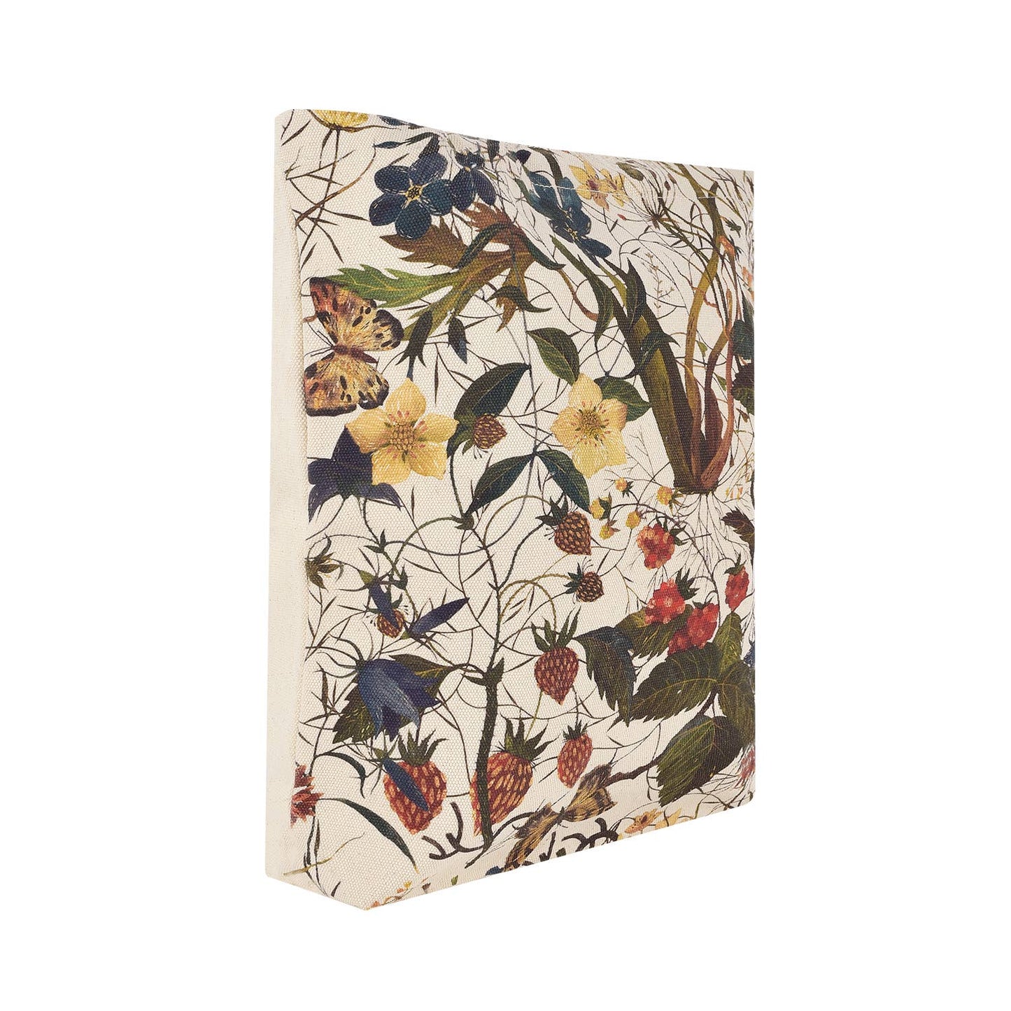 Canvas Shopper Bag - Forest Flowers on White