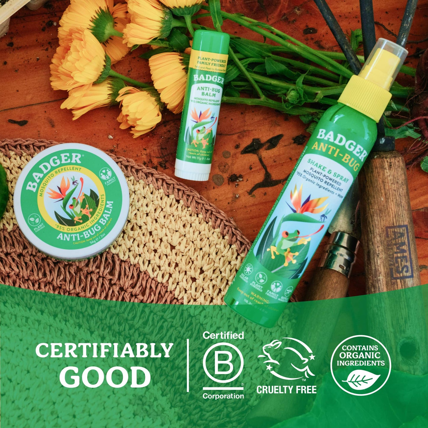 Badger Bug Spray, Mosquito Repellent, Organic & Deet-Free