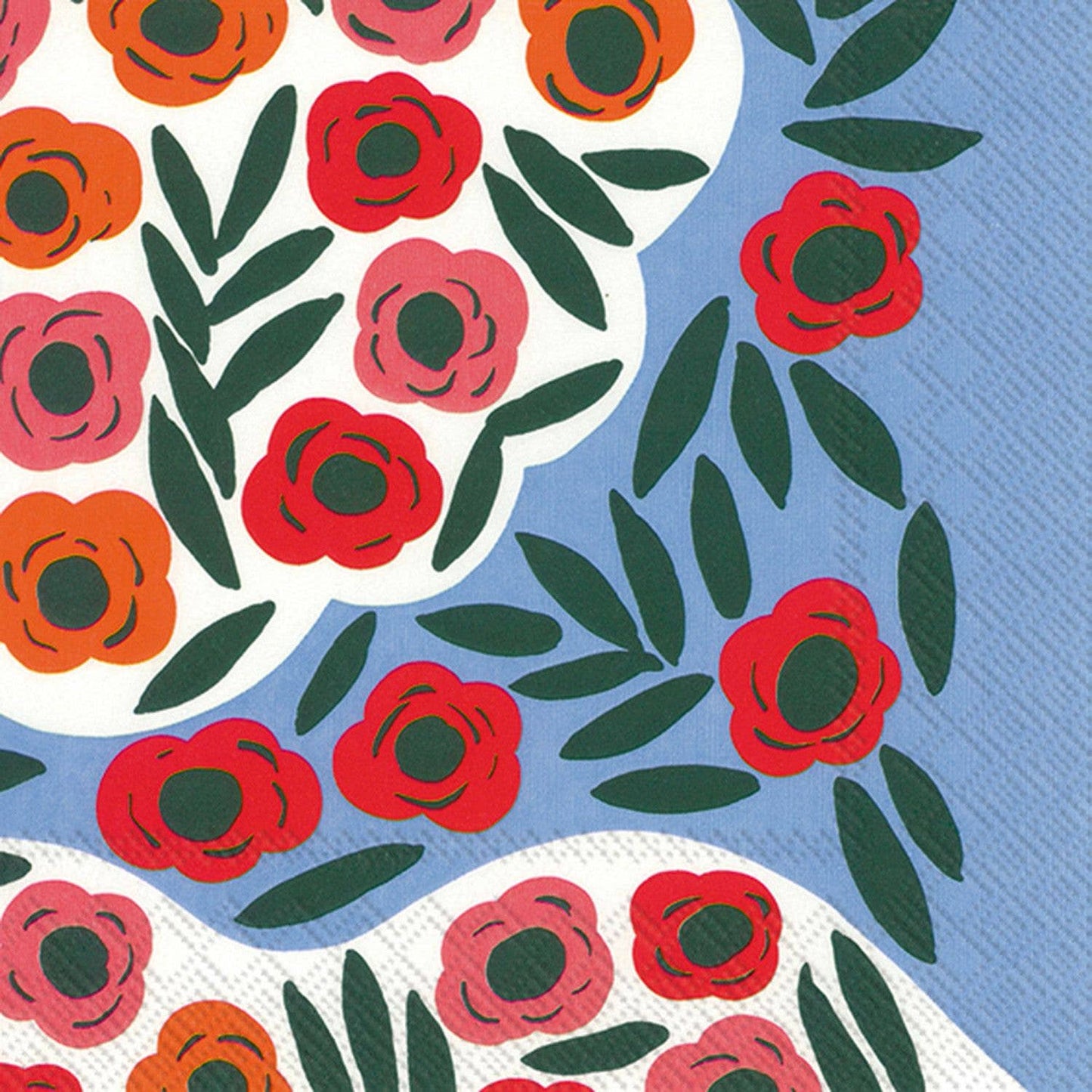 Paper Cocktail Napkins Pack of 20 Marimekko Ruukku blue
