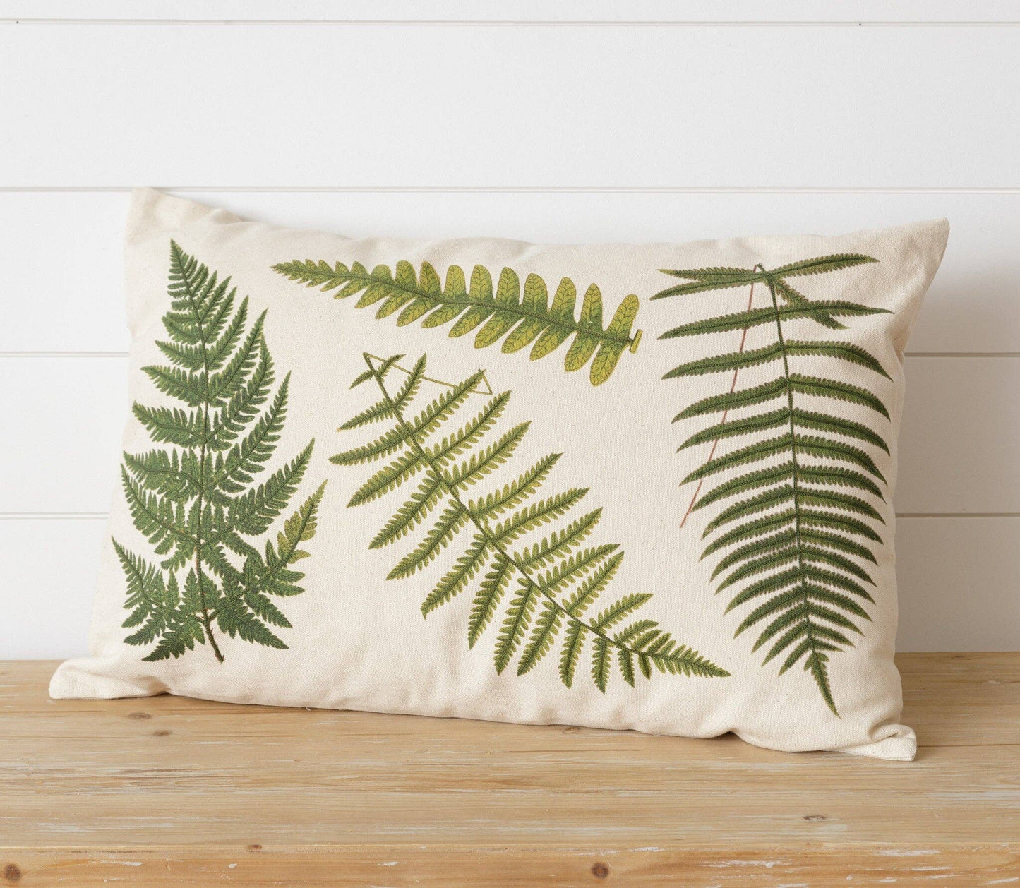 Pillow - Embroidered Fern