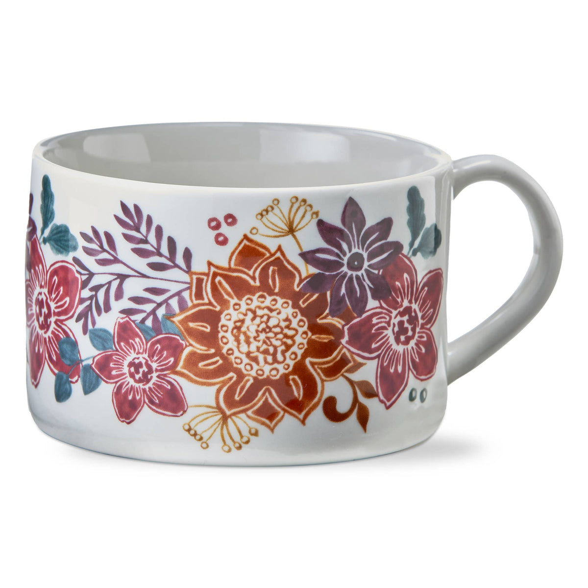Autumn Bloom Soup Mug Stoneware