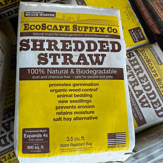 Shredded Straw Bale Mixed  (Bagged)
