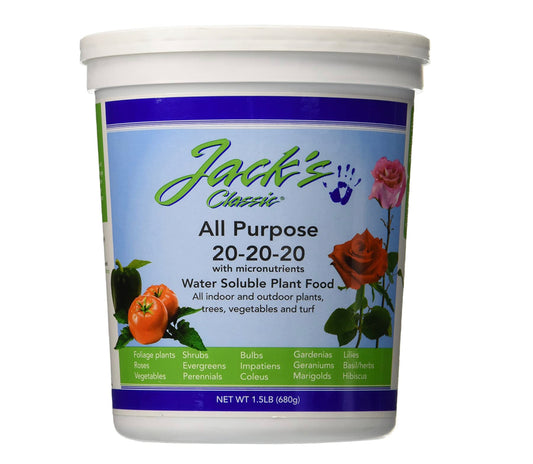 Jack’s Classic All Purpose Fertilizer 20-20-20