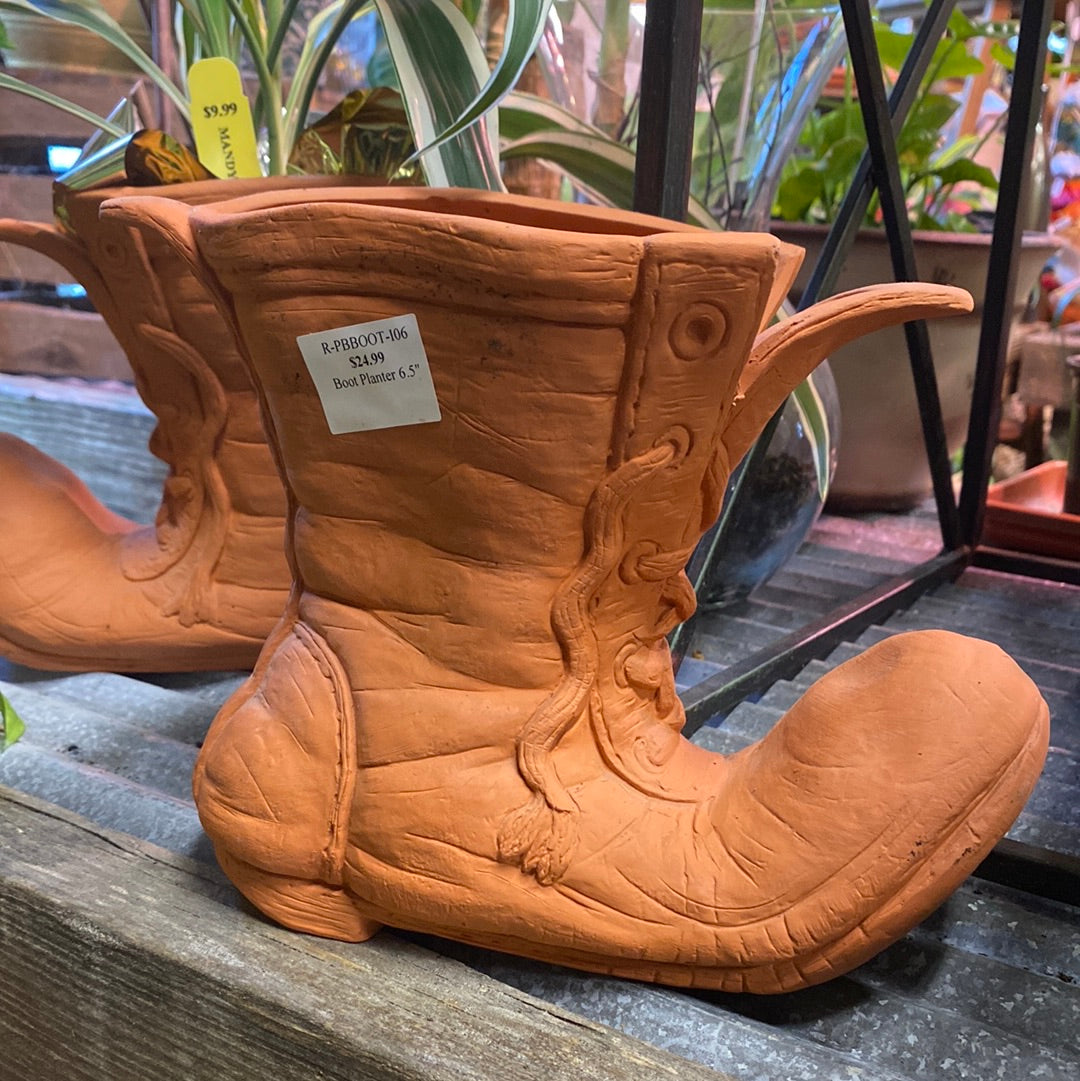 boots planter pots Terracotta Boot Planter