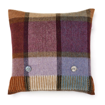 Pateley Damson Throw and Pillow - Merino Lambswool,