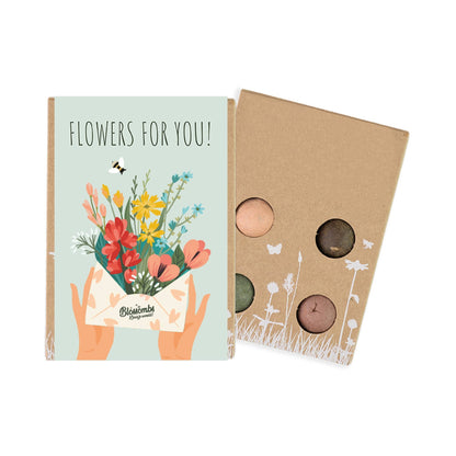 Mini Wildflower Seed Box – Flowers For You Gift Set (4)