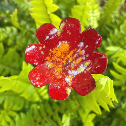 Large Copper Enamel Flowers