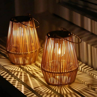Solar Rattan Lantern