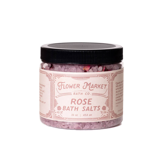 Rose Bath Salt – Relaxing Blend with Essential Oil 16 oz