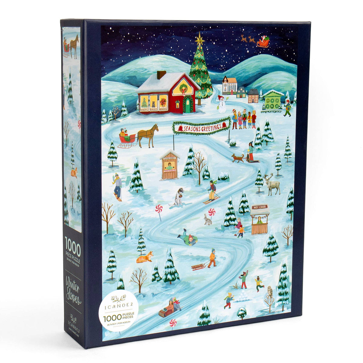 Winter Slopes Snowy Scene - 1,000 Piece Jigsaw Puzzle
